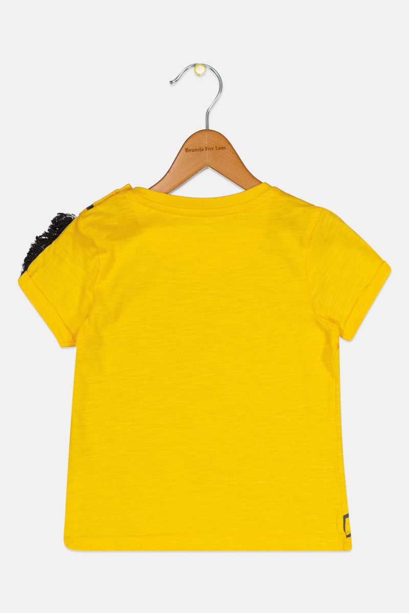 Hamleys Toddlers Boy Crew Neck Short Sleeve Graphic Print Top, Yellow - Image 2